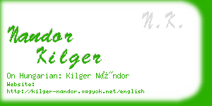 nandor kilger business card